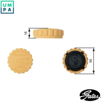 CAP COOLANT TANK RC201 FOR DAEWOO EVANDA MAGNUS KONDOR KALOS LACETTI MATIZ/Van - Image 1 of 4