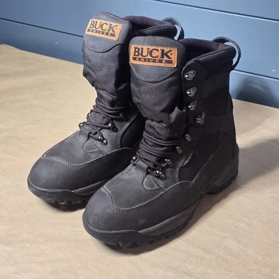 Buck Knives Waterproof 800 Thinsulate Leather Boots B3800 Mens Size 10.5 Brown - Image 1 of 4