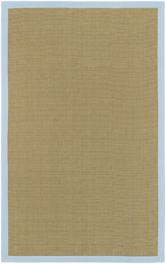 Alfombra hecha a mano 2x3 alfombra azul natural borde yute - aproximadamente 2' x 3' Foto 1 de 1