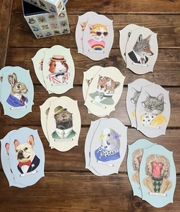 Gallison Animals memory card game set of 20, 10 matches, 7” X 4 1/2” - Picture 1 of 10