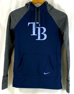 Nike Tampa Bay Rays MLB Therma-Fit Manga Larga Sudadera con Capucha Azul Gris S Foto 1 de 4