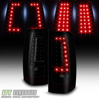 Conjunto de lanternas traseiras de LED esquerda+direita Black Smoke 2003-2006 Chevy Silverado 1500 2500 - Imagem 1 de 4