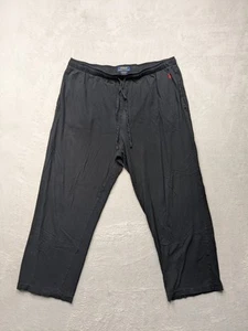 Polo Ralph Lauren Uomo XL Nero Cotone Pantaloni Jogger Lounge con Coulisse - Foto 1 di 8