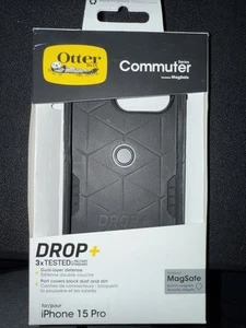 OtterBox COMMUTER SERIES Case with MagSafe for iPhone 15 Pro - Black - Zdjęcie 1 z 4