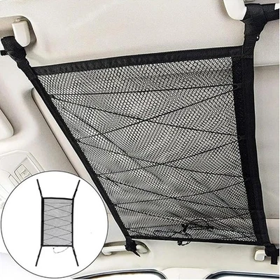 Accesorio de 4 puertas doble capa techo carga red segura bolsa de malla para Volvo SUV Foto 1 de 4