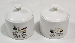 (2)Oneida Kitchen Chefs to Go Cannisters Jennifer Garant 2004 Vtg Kitchen Ware - Picture 1 of 13