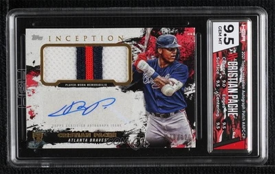 2021 Inception /120 Cristian Pache HGA 9.5 GEM MINT RPA Rookie Patch Auto RC - Image 1 of 2