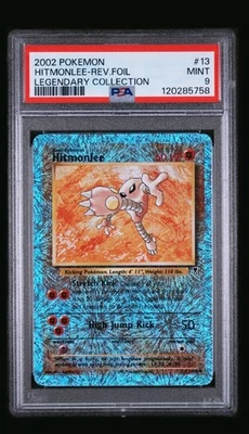 2002 POKEMON LEGENDARY COLLECTION #13 HITMONLEE-REVERSE FOIL PSA 9 - Image 1 of 2