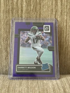 2022 Panini Donruss Optic #206 Garrett Wilson Purple Rated Rookie /50 Jets RC - Picture 1 of 2