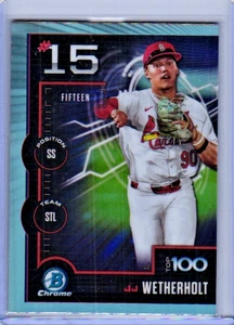 2025 Bowman - Bowman Scouts Top 100 Chrome JJ Wetherholt #BTP-15 (RC) - Picture 1 of 2