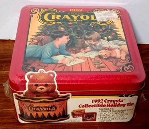 Crayola 1992 Collectible Holiday Tin Crayons Ornament New Unopened - Picture 1 of 3