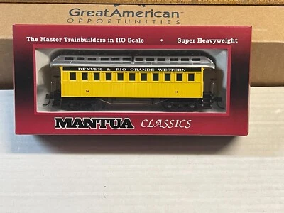 Mantua Classics 719008 HO Wooden Passenger Car D & RGW 1890 Coach MIBox - Image 1 of 4