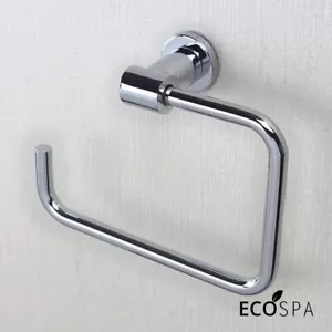 Wall Mounted Toilet Roll Holder New Square Design Chrome Bathroom Cloakroom - Picture 1 of 10