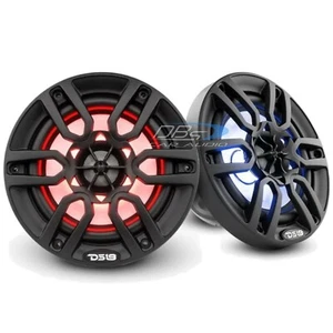 2x 6.5" Marine Speakers - DS18 NXL-6/BK 100W Rms 4-ohm with RGB LED Lights - Picture 1 of 12