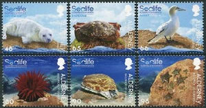 Alderney 2020 / MNH - Yvert - Mail z20-02 Wildlife: Marine Life (6v) - Picture 1 of 1