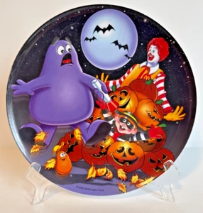 2000 McDonald's Halloween Plastic Plate 9.5" Grimace Ronald McDonald - Imagen 1 de 5