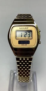 Sharp Womens Vintage Watch Solar Digital Adjustable Band Works Well 7” Mint! - Picture 1 of 9