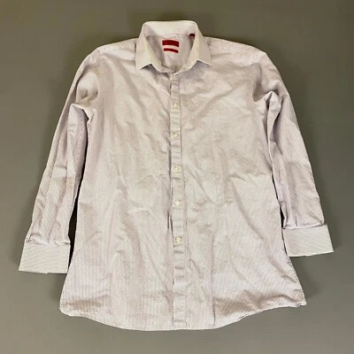 HUGO BOSS Slim Fit Purple Striped Dress Shirt Button Down Long Sleeve 16.5/34 - Image 1 of 4