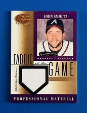 2001 Leaf Certified John Smoltz Braves Fabric of the Game GU Jersey Card #FG-118