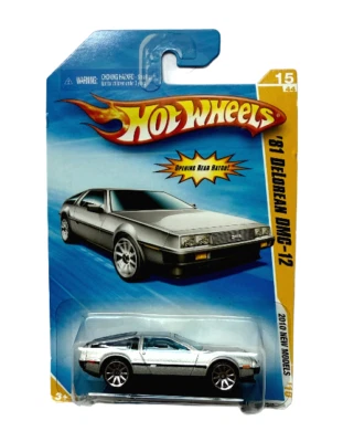 Hot Wheels '81 DeLorean DMC-12 Silver 2010 New Models Series w/ Protector  2009 - Image 1 of 4