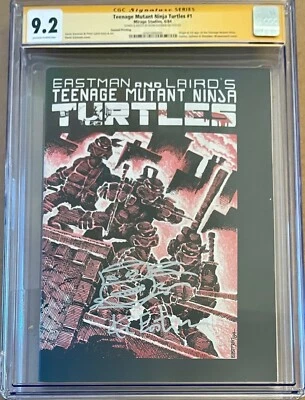 TMNT #1 2nd print CGC SS 9.2 SIGNED Eastman Teenage Mutant Ninja Turtles Laird - Image 1 of 3