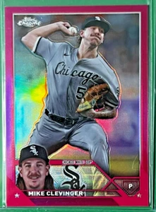 2023 Topps Chrome Update MIKE CLEVINGER Magenta Refractor /399 Chicago White Sox - Picture 1 of 8