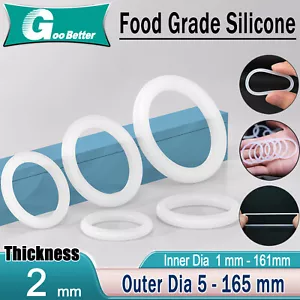 Junta tórica blanca espesor 2 mm sello silicona todos los diámetros interiores y exteriores seleccionar - Imagen 1 de 122