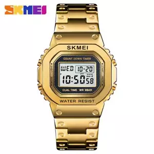 SKMEI 3ATM Wasserdichte Sport Herrenuhr Berühmte LED Digital Herren Armbanduhren UK - Bild 1 von 8
