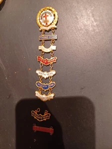 Sistema Pequeña Cruz y Corona Medalla de Honor Iglesia Presbiteriana Escuela Bíblica - Imagen 1 de 12