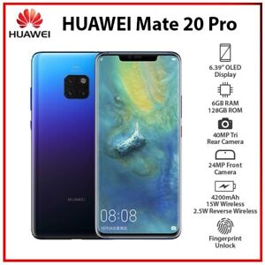 (New&Unlocked) Huawei Mate 20 Pro TWILIGHT 6+128GB Dual SIM Android Mobile Phone