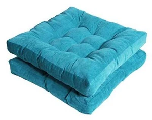Floor Cushions Pillows Set of 2 Patio Seat 2 Count (Pack of 1) (Square)|blue - Picture 1 of 7