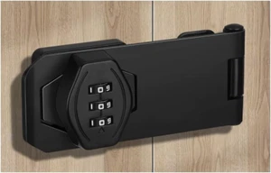 Cabinet Lock Keyless 3-Digit Password Combination Code Hasp Latch Lock Twist Kno - Picture 1 of 5