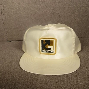 Vintage Kar Products weiße Nylon Mütze Kappe Trucker-Stil hergestellt in den USA Etikett Netz - Bild 1 von 8