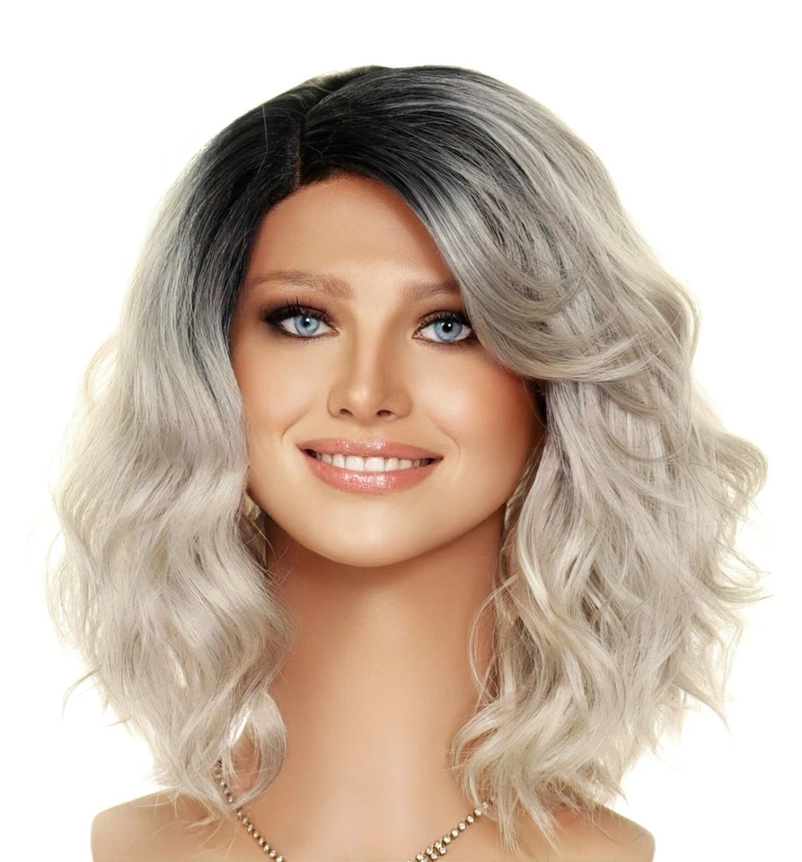 LOOSE BEACHY WAVES WIG | HEAT SAFE | MED LENGTH | TT1B.DARK GREY 1430 — 第 1/4 张图片