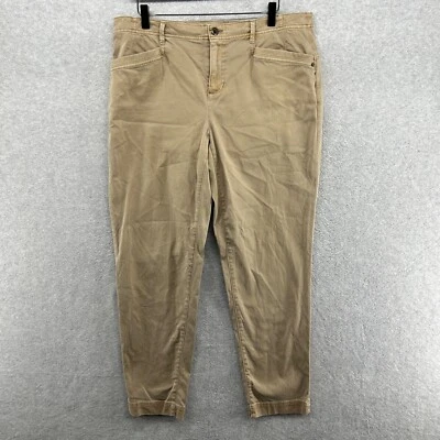 Orvis Pants Womens Size 14 Beige Flat Front Chino Cotton Stretch - Image 1 of 4