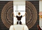 Mandala Fenster Vorhang Drapiert Handgefertigt Indische Baumwolle Heim Wand