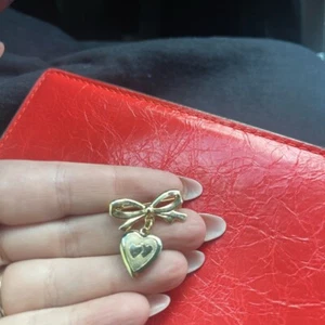 Gold Herz Anhänger Medaillon mit Schleife - Bild 1 von 3