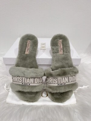 NUEVO EN CAJA DIOR Chez Moi Piel de oveja Dway Dioract Wave Evolution Sandalia Mula 38.5 Foto 1 de 4