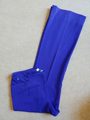 Chicos Dress Pants Womens Size 0.5 Small 6 Bright Blue Flared Leg Stretch - Image 1 of 4