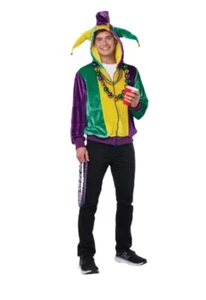 Jester Hoodie - Mardi Gras - Costume - Unisex Adult - 2 Sizes - Picture 1 of 3