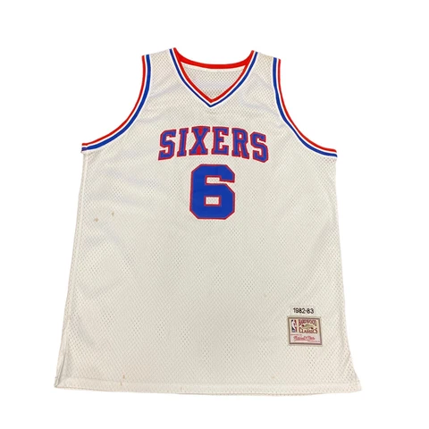 Vtg PHILADELPHIA 76ers Mitchell & Ness 82-83 Erving NBA Jersey (Measurements) Cover