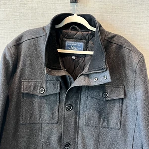 Chaquetón de lana gris carbón XXL para hombre - Imagen 1 de 10