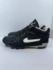 Vtg Nike Cleats Sz 10.5 Mens Shoes Black/White Football, Soccer, Baseball S274 - Picture 1 of 12