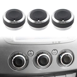 3 x Air Conditioner Switch Knob Button Fit Ford Focus MK2 MK3 Mondeo C/S-max Blk - Picture 1 of 12