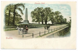 Phoenix Park and Wellington Monument Dublin Ireland Road Drive Street Postcard - Picture 1 of 2