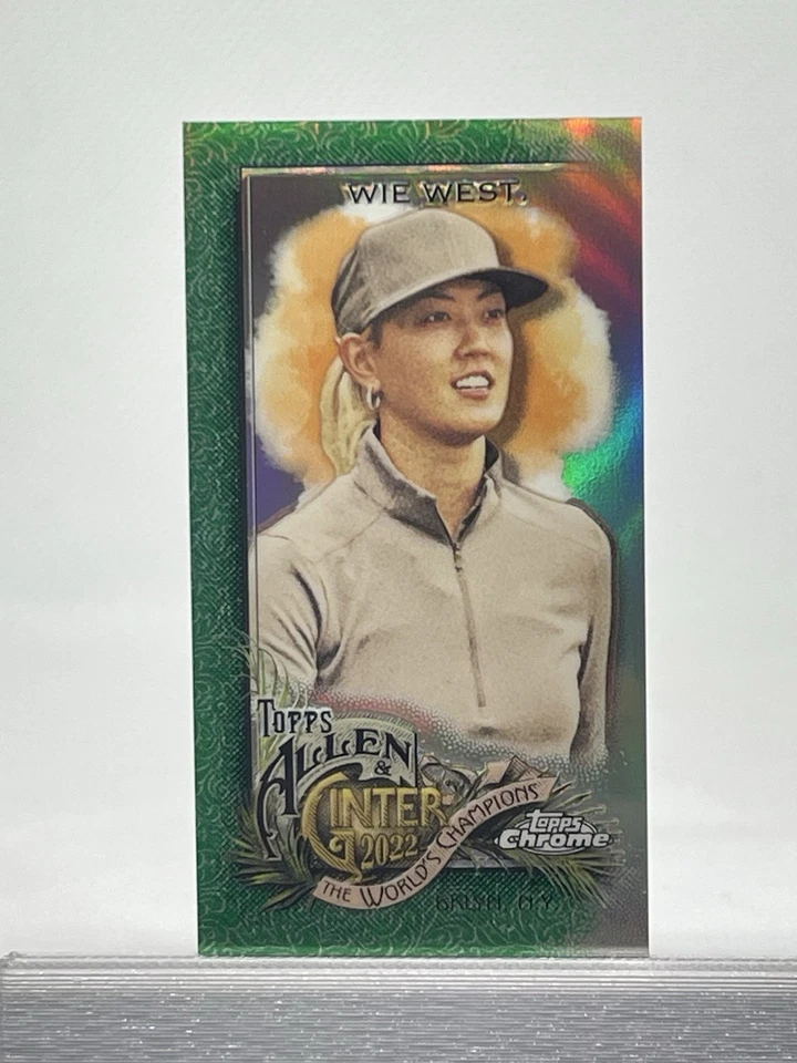 2022 Topps Allen & Ginter Chrome Michelle Wie West #285 Mini Green Refractor /99 - Image 1 of 3