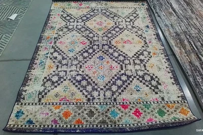 Черный/желтый ковер с дефектом 5 футов 3 дюйма x 7 футов 6 дюймов, сниженная цена 1172782255 MAD418Z-5 - Изображение 1 из 4