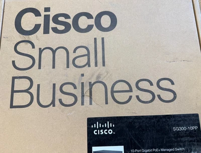 Cisco SG300-10PP 10-Port Gigabit PoE+ Managed Switch - Image 1 of 2