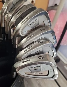 Mizuno T-ZOID T3 Oversize 3-9 Iron Set Dynalite Gold R300 LEFT HAND, Titanium - Picture 1 of 9