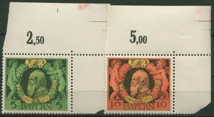 Bayern 1911 25 J. Regentschaft Prinzregent Luitpold 92/93 A Ecke 2 postfrisch - Bild 1 von 1